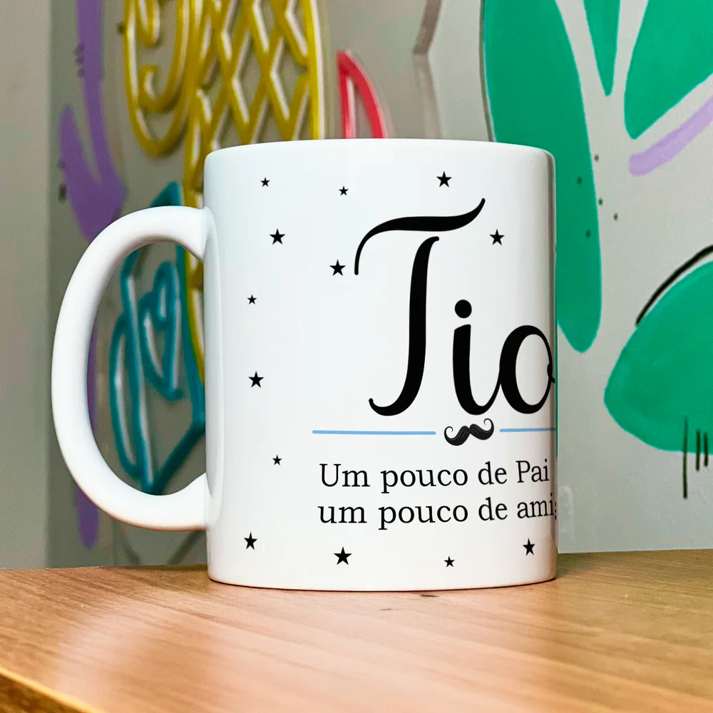 Imagem 4 de 5 do produto Caneca Minimalista Pais - Tio, Um Pouco Pai, Um Pouco Amigo