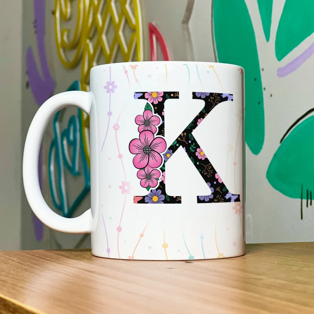 Imagem 4 de 5 do produto Caneca Today - Com Inicial Do Nome Letra K - 325ml