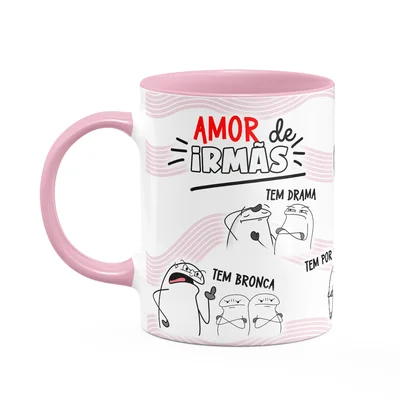 Caneca Flork Irmãos - Amor De Irmãs - B-pink