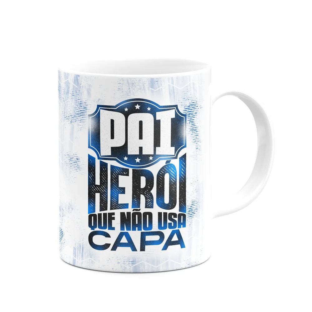 Imagem 2 de 3 do produto Caneca Pais - Pai Herói Que Não Usa Capa - 325ml