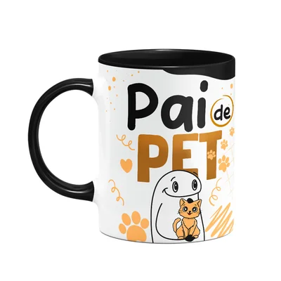 Caneca Flork Pais - Pai De Pet - Gato - B-black