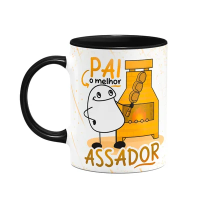 Caneca Flork Pais - O Melhor Assador - B-black