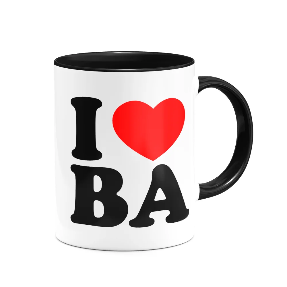 Imagem 2 de 3 do produto Caneca I Love Ba - Bahia - 325ml - B-black