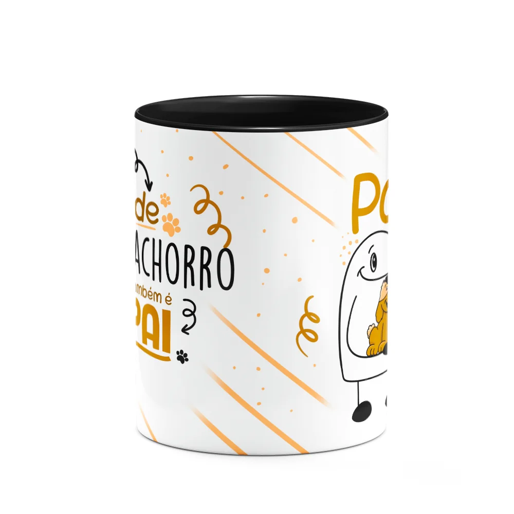 Imagem 3 de 3 do produto Caneca Flork Pais - Pai De Cachorro, Também É Pai - B-black