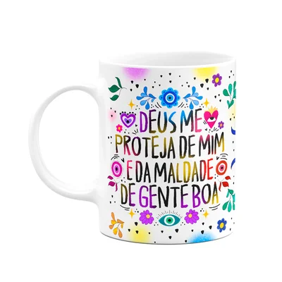 Caneca Proteção - Deus Me Proteja De Mim - M2