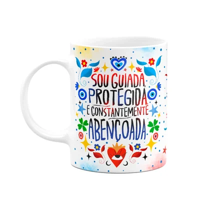 Caneca Proteção - Sou Guiada - Protegida - Abençoada - M2