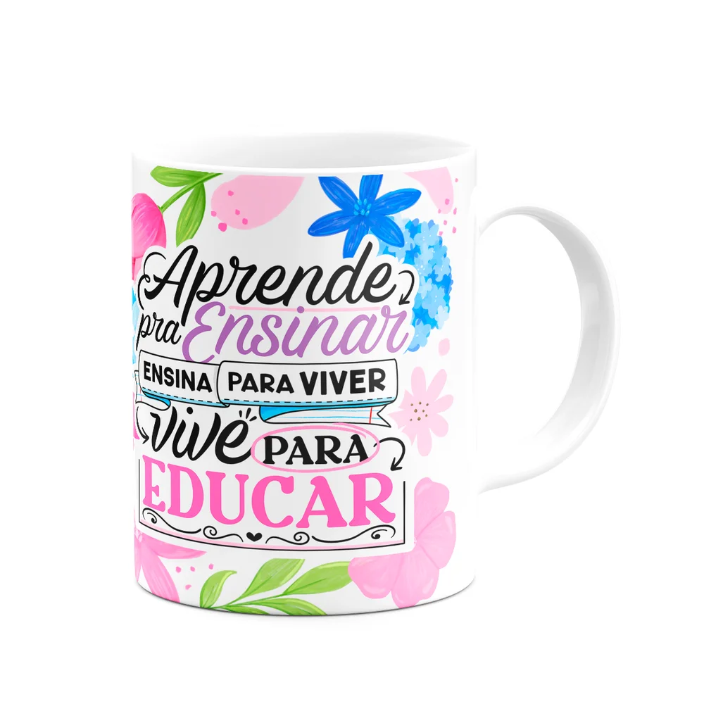 Imagem 2 de 3 do produto Caneca Da Professora - Vive Para Educar - Branca M1