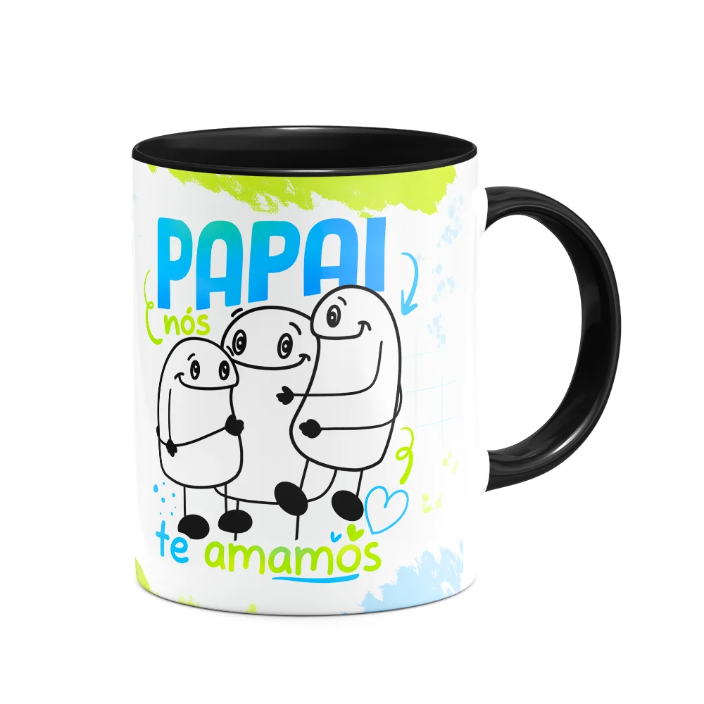 Imagem 2 de 3 do produto Caneca Flork Pais - Papai Nós Te Amamos - B-black