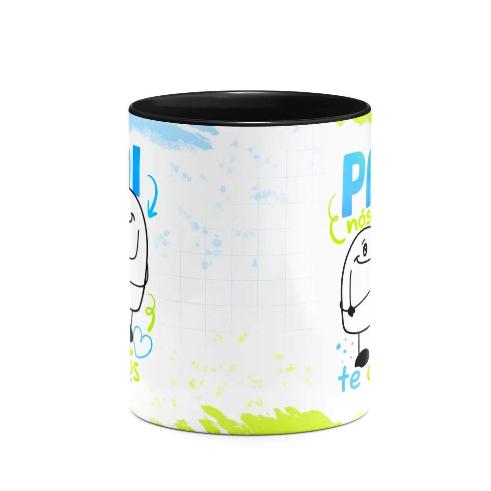 Imagem 3 de 3 do produto Caneca Flork Pais - Papai Nós Te Amamos - B-black