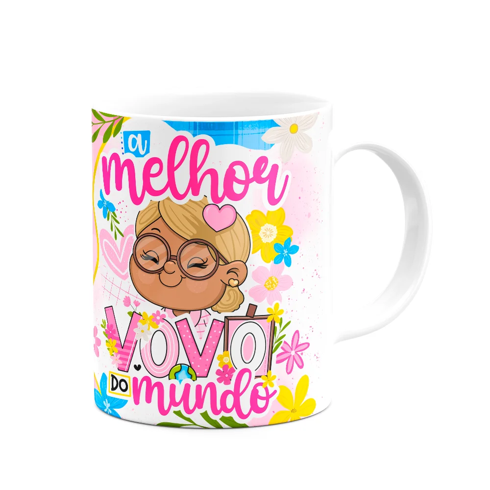 Imagem 2 de 3 do produto Caneca Dos Avós Cartoon - A Melhor Vovó Do Mundo - M8