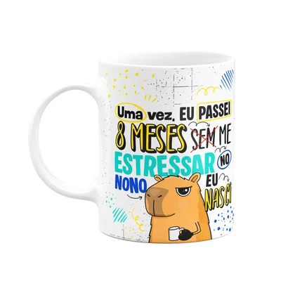 Caneca Divertida Capivaras  - 8 Meses Sem Me Estressar - M2