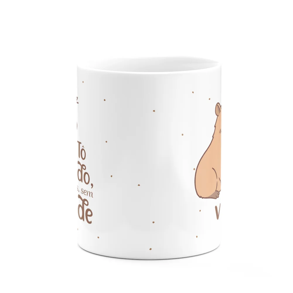 Imagem 3 de 3 do produto Caneca Divertida Capivaras - Tô Indo, Mas Sem Vontade!
