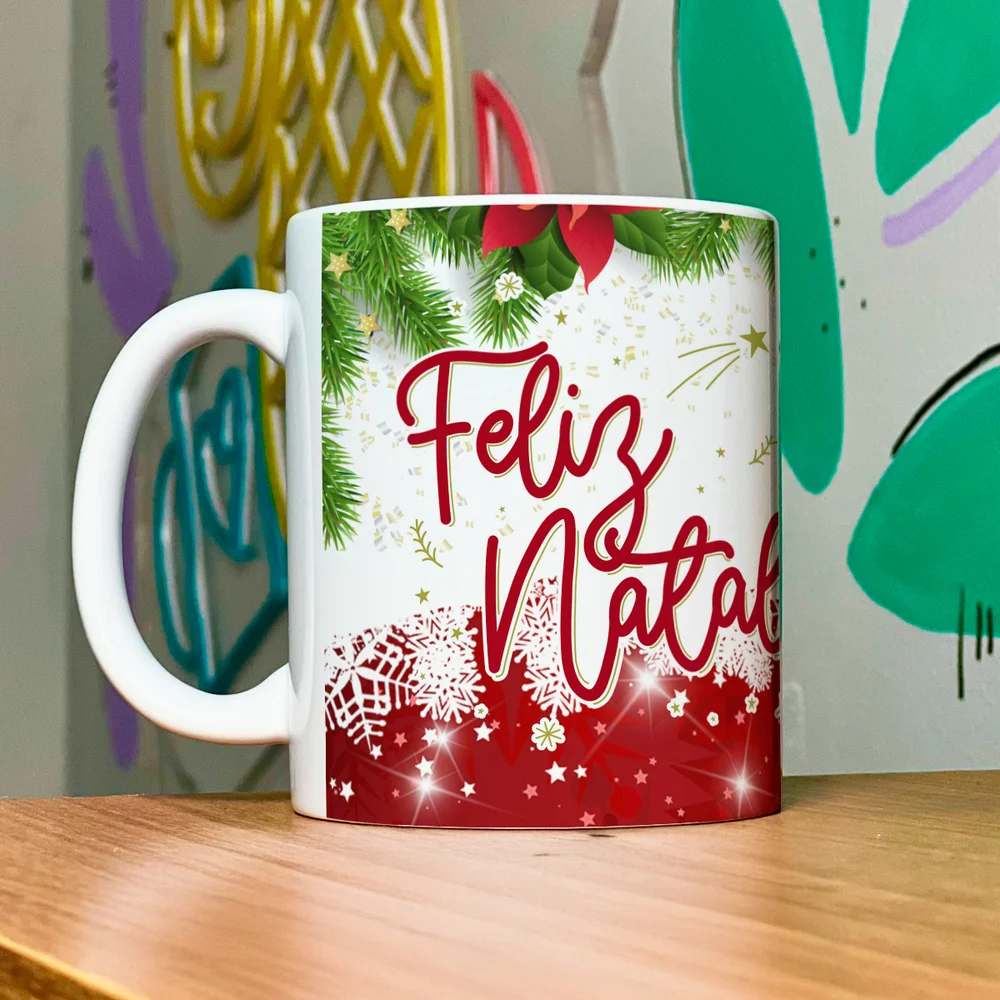 Imagem 2 de 5 do produto Caneca Natal Família - Feliz Natal Filho - 325ml