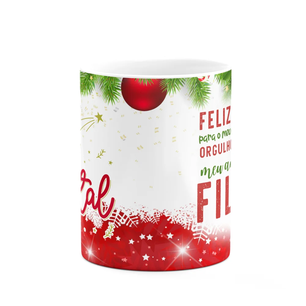 Imagem 5 de 5 do produto Caneca Natal Família - Feliz Natal Filho - 325ml