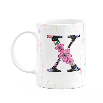 Caneca Today - Com Inicial Do Nome Letra X - 325ml