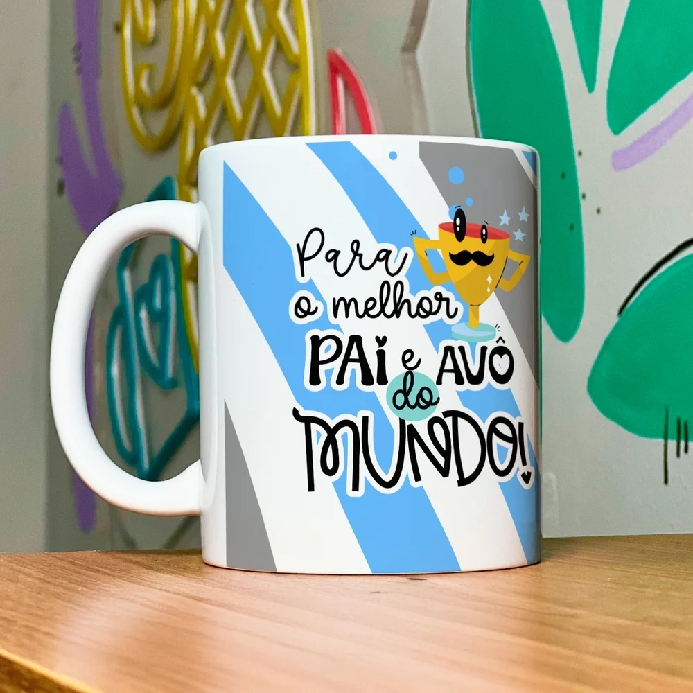 Imagem 2 de 5 do produto Caneca Pais - Para O Melhor Pai E Avô Do Mundo - 325ml