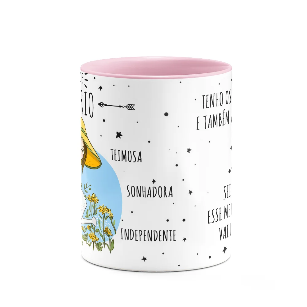Imagem 4 de 4 do produto Caneca Signos Cartoon - Ela É De Aquário - B-pink - M2
