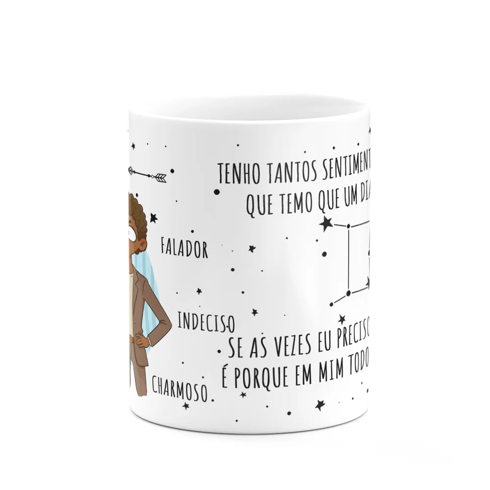 Imagem 5 de 5 do produto Caneca Signos Cartoon - Ele É De Gêmeos - M2 - 325ml