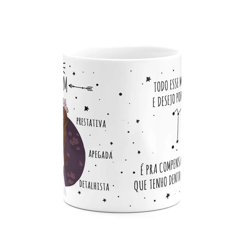 Imagem 5 de 5 do produto Caneca Signos Cartoon - Ela É De Virgem - M2 - 325ml