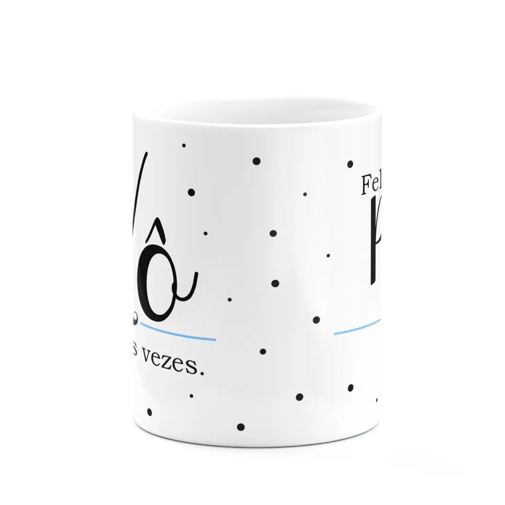 Imagem 5 de 5 do produto Caneca Minimalista Pais - Vô, É Pai Duas Vezes