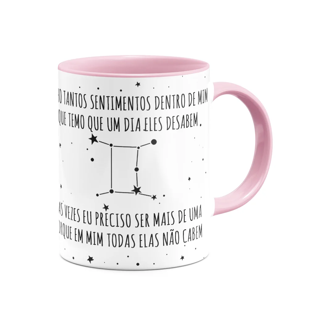 Imagem 3 de 4 do produto Caneca Signos Cartoon - Ela É De Gêmeos - B-pink - M2