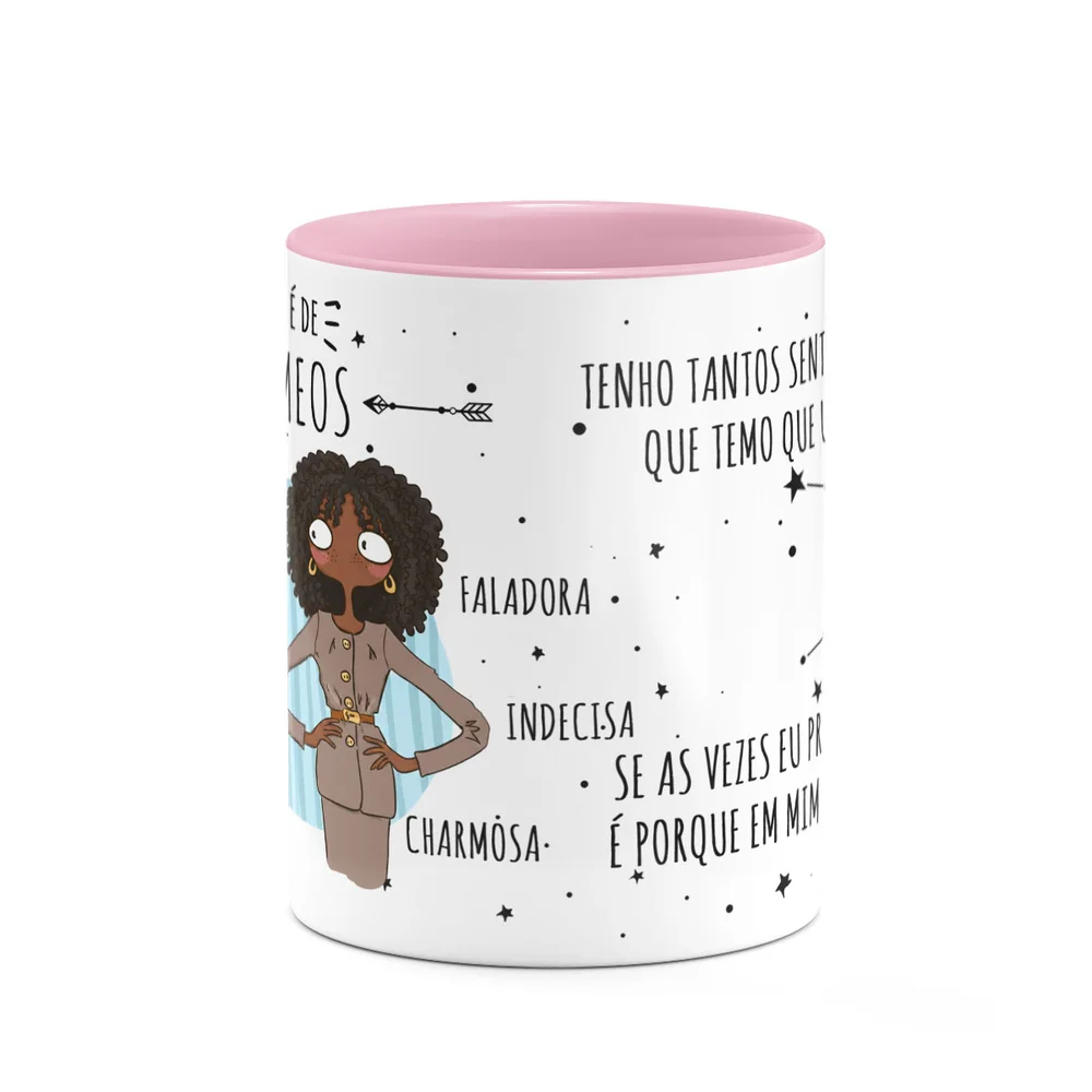 Imagem 4 de 4 do produto Caneca Signos Cartoon - Ela É De Gêmeos - B-pink - M2