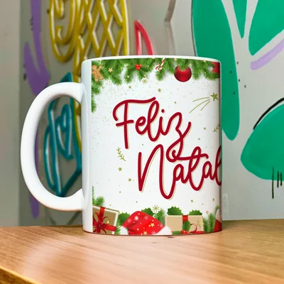 Caneca Natal Família - Feliz Natal Pai - 325ml — foto 2