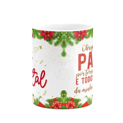 Caneca Natal Família - Feliz Natal Pai - 325ml — foto 5