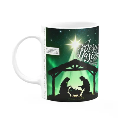 Caneca Natal Abençoado - Jesus Nasceu - Isaias 9:6 - M2