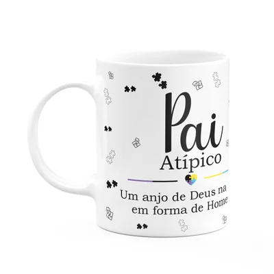 Caneca Minimalista Pais - Pai Atípico, Um Anjo De Deus
