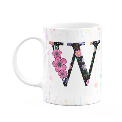Caneca Today - Com Inicial Do Nome Letra W - 325ml