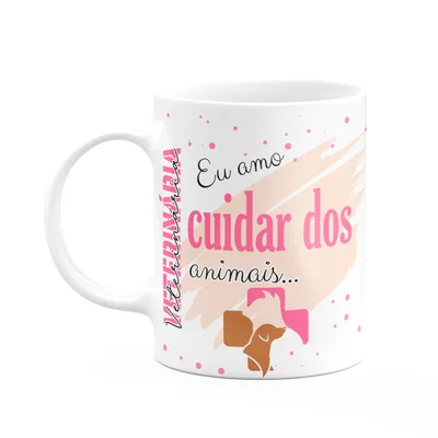 Caneca De Profissões - Sou Veterinária - 325ml