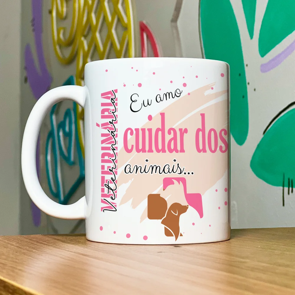 Imagem 2 de 5 do produto Caneca De Profissões - Sou Veterinária - 325ml