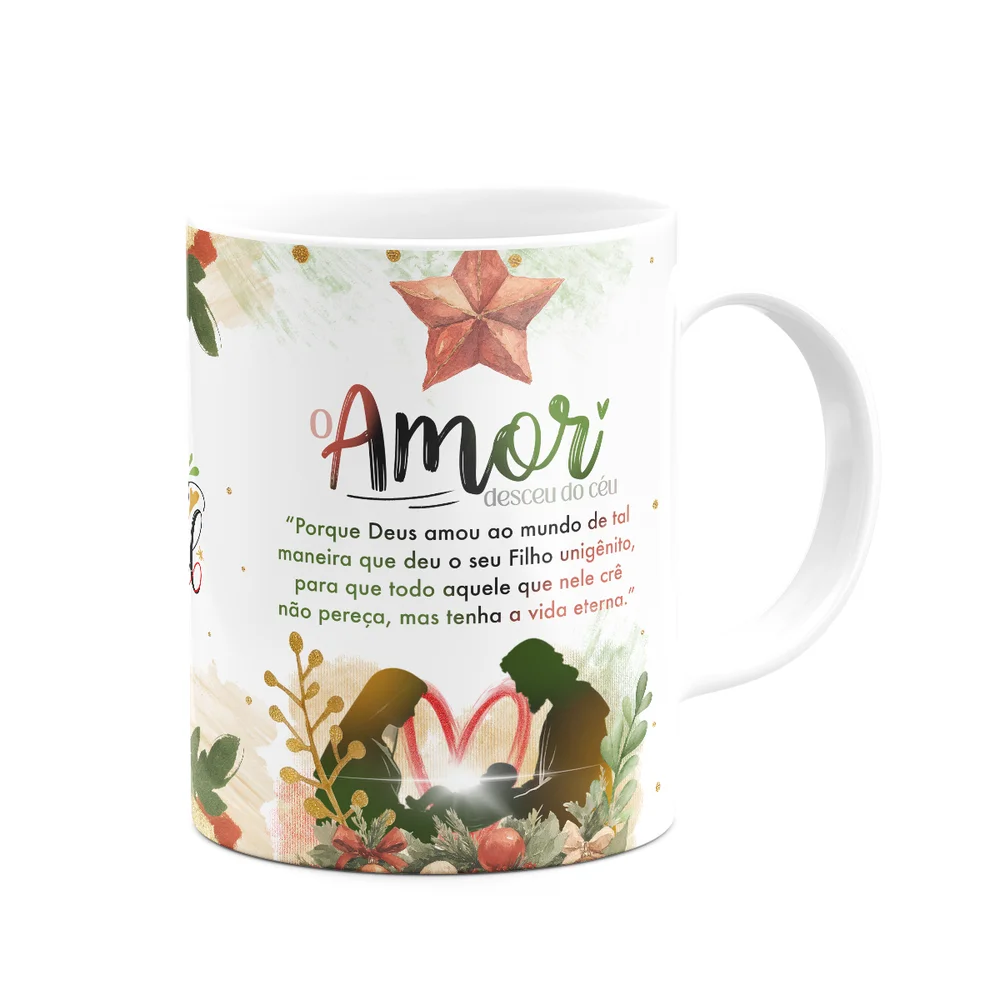 Imagem 4 de 5 do produto Caneca Natal Abençoado - O Amor Desceu Do Céu