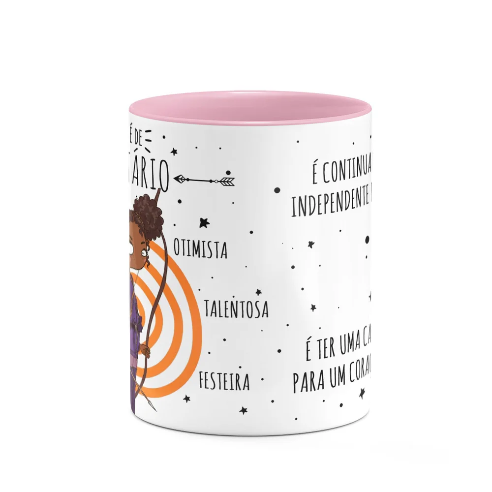 Imagem 2 de 4 do produto Caneca Signos Cartoon - Ela É De Sagitário - B-pink - M2