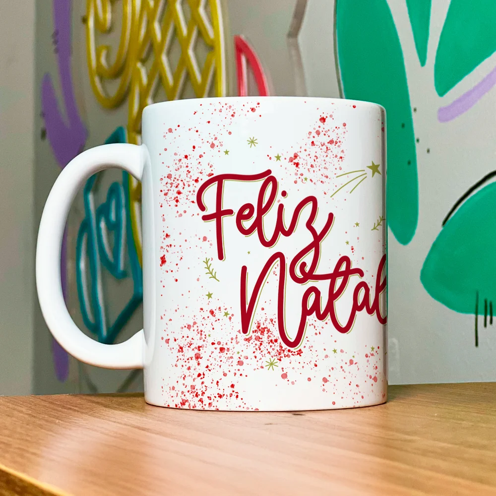 Imagem 2 de 5 do produto Caneca Natal Família - Feliz Natal Dindo - 325ml