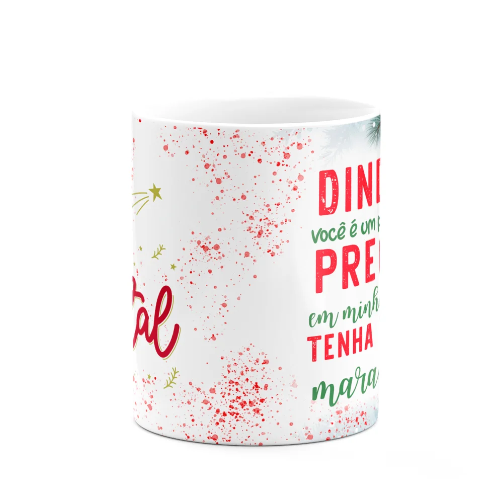 Imagem 5 de 5 do produto Caneca Natal Família - Feliz Natal Dindo - 325ml
