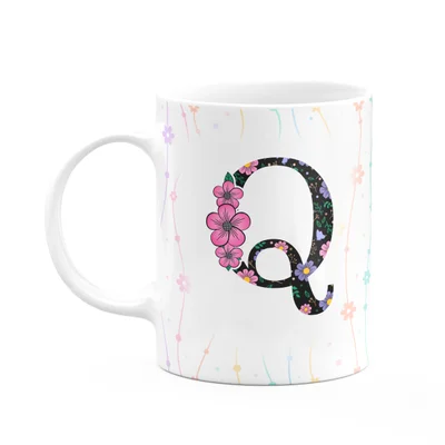 Caneca Today - Com Inicial Do Nome Letra Q - 325ml