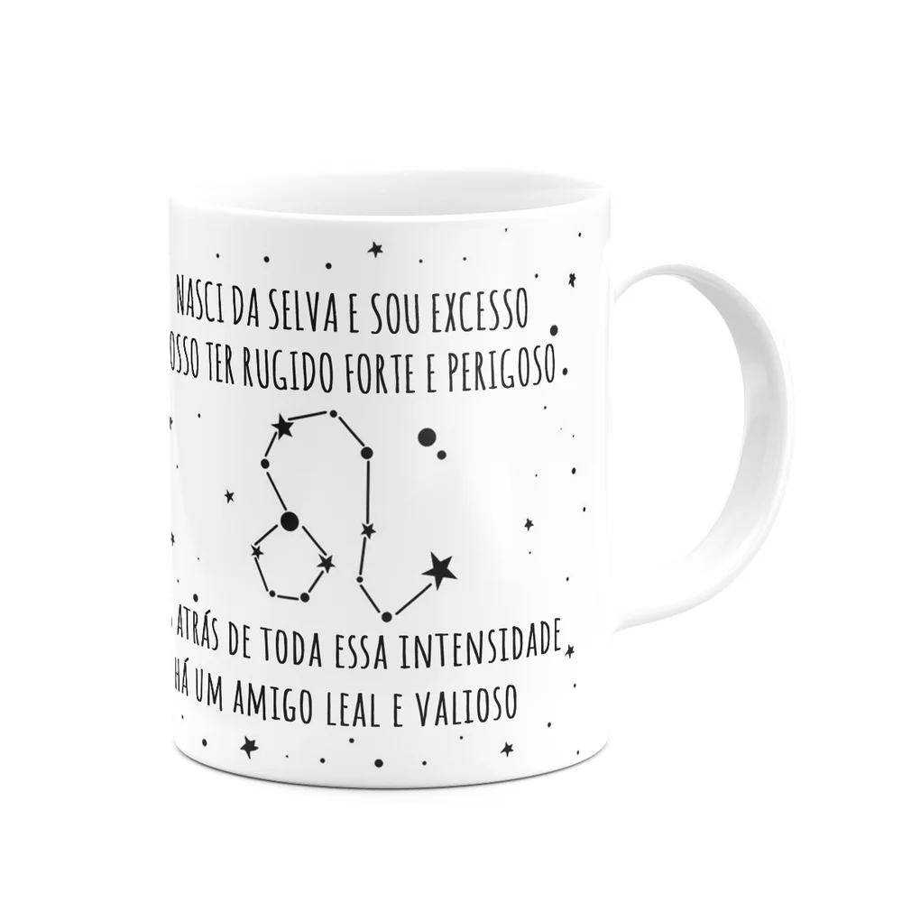 Imagem 4 de 5 do produto Caneca Signos Cartoon - Ele É De Leão - M2 - 325ml