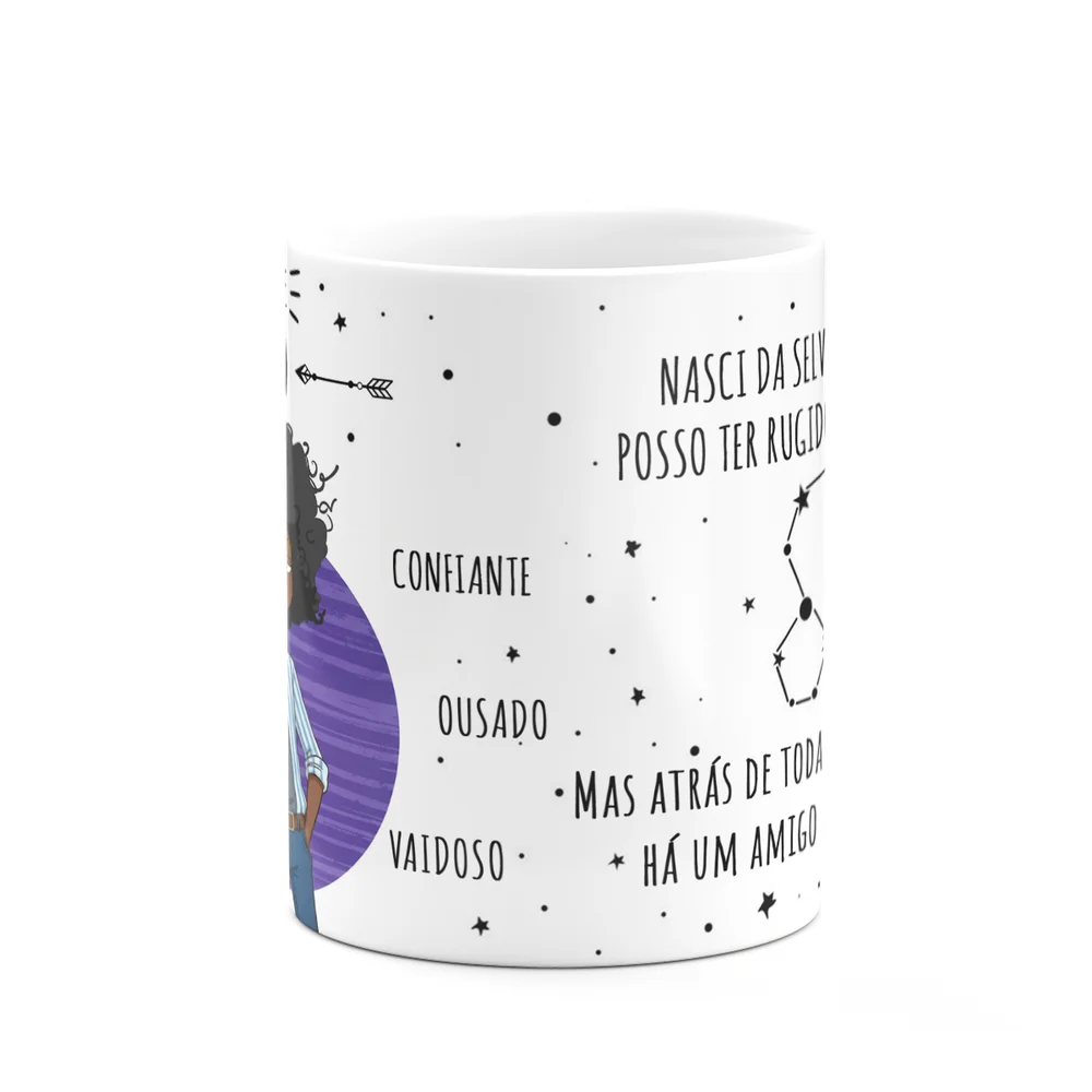Imagem 5 de 5 do produto Caneca Signos Cartoon - Ele É De Leão - M2 - 325ml