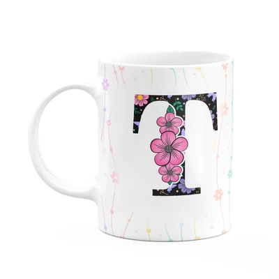 Caneca Today - Com Inicial Do Nome Letra T - 325ml