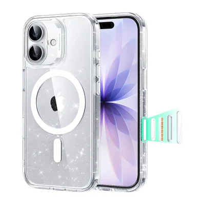 Capa Híbrida Esr Iphone 17 Transparente C/glitter Magsafe