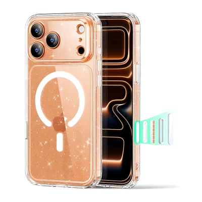 Capa Esr Para Iphone 17 Pro Magsafe Transparente Com Brilho