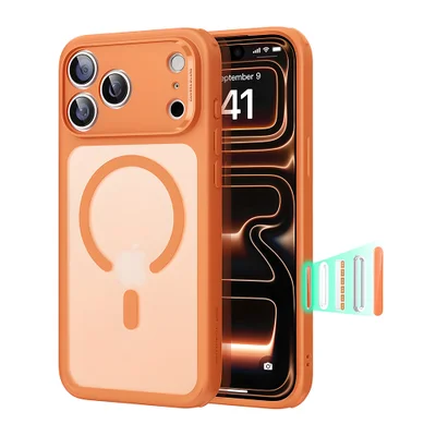 Esr Capa Iphone 17 Pro Magsafe Proteção Militar Laranja Fosc