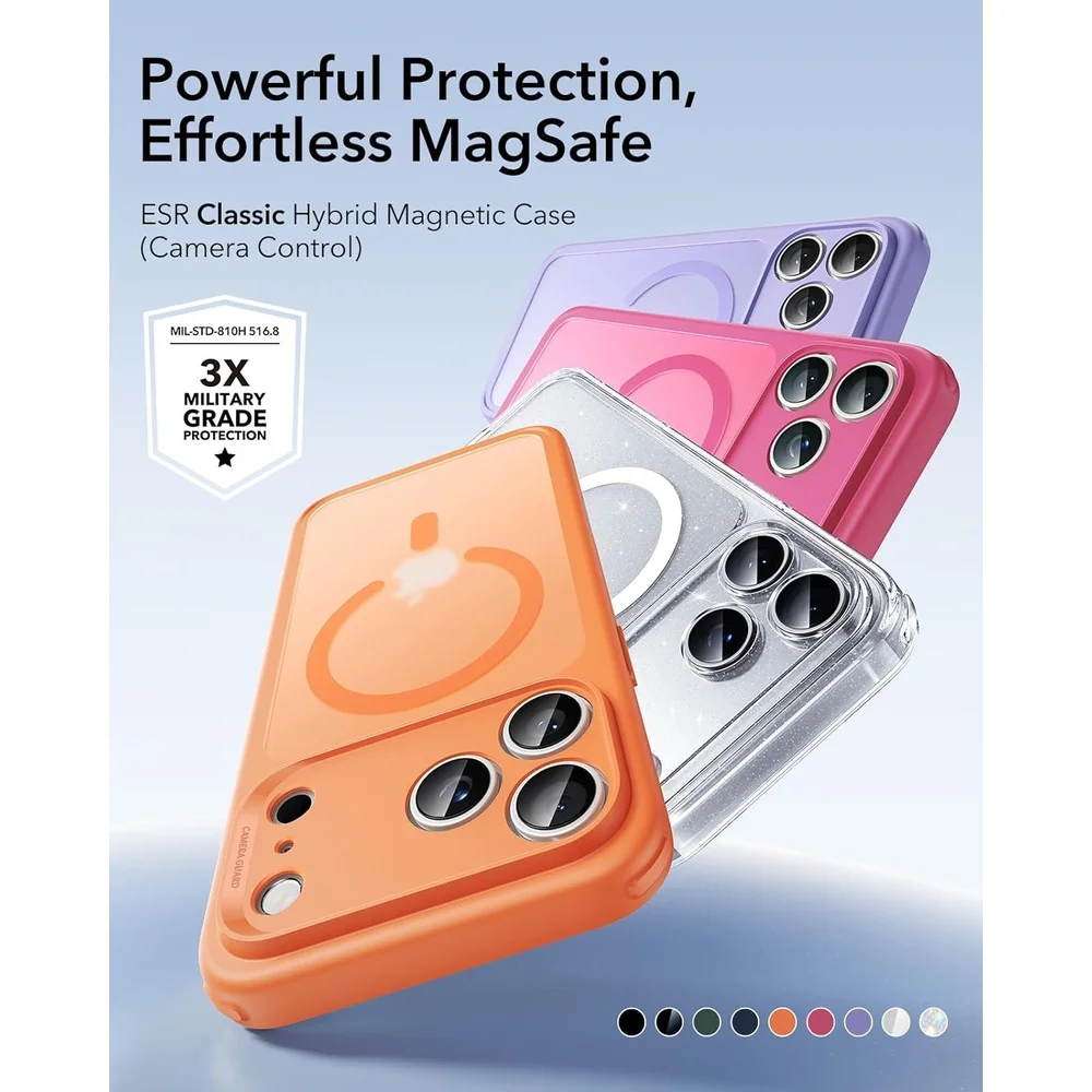 Imagem 2 de 5 do produto Capa Esr Para Iphone 17 Pro Magsafe Proteção Militar Roxo