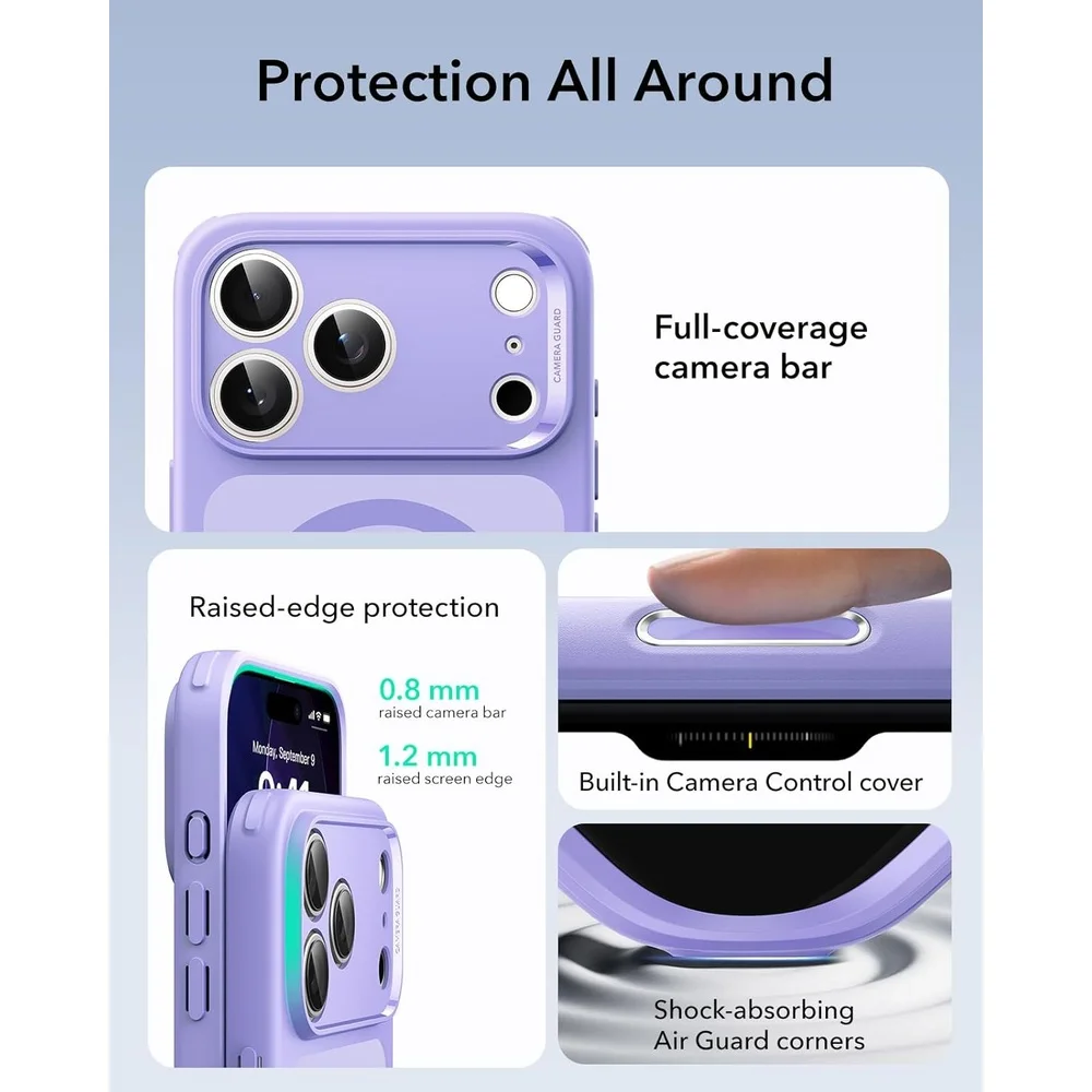 Imagem 5 de 5 do produto Capa Esr Para Iphone 17 Pro Magsafe Proteção Militar Roxo