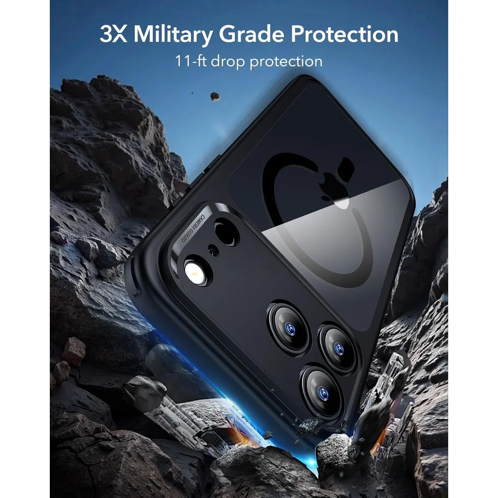 Imagem 4 de 5 do produto Capa Esr Para Iphone 17 Pro Max Magsafe Preto Transparente