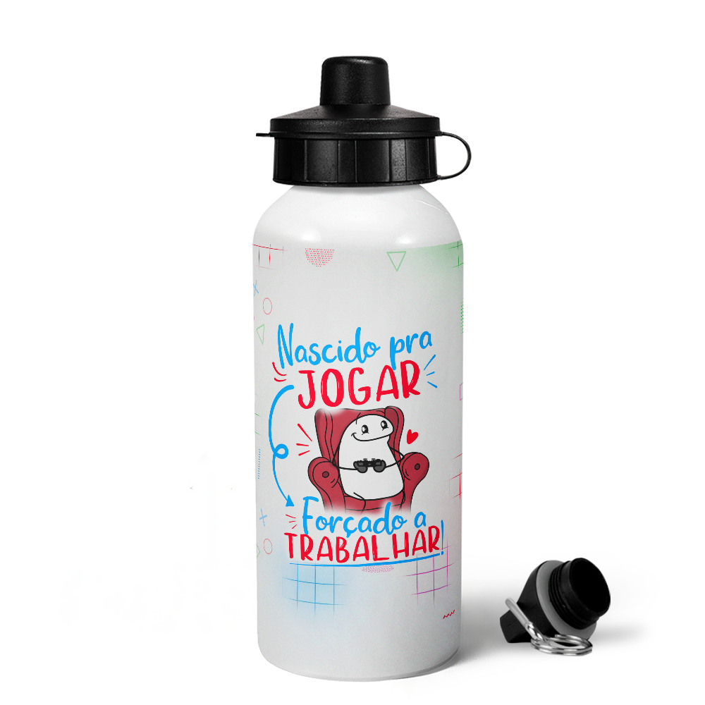Garrafa Squeeze Mq Gamer Flork - Nascido Pra Jogar V Game