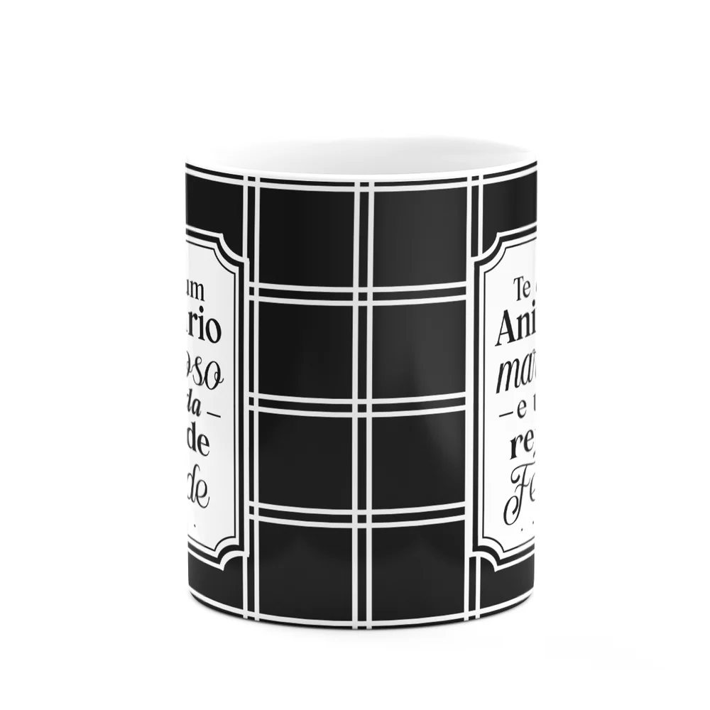 Imagem 5 de 5 do produto Caneca Aniversário - Vida Repleta De Felicidade