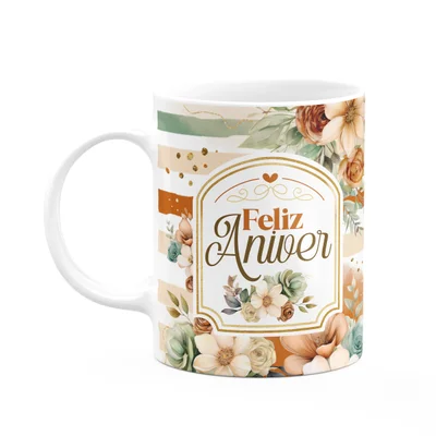 Caneca Aniversário - Feliz Aniver - M2 - 325ml